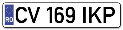 Placuta inmatriculare numar auto  CV-169-IKP, CV 169 IKP, CV169IKP