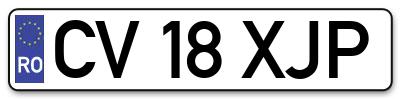 Placuta inmatriculare numar auto  CV-18-XJP, CV 18 XJP, CV18XJP