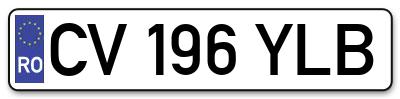 Placuta inmatriculare numar auto  CV-196-YLB, CV 196 YLB, CV196YLB