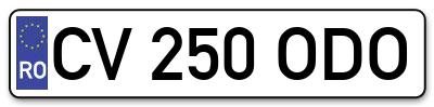 Placuta inmatriculare numar auto  CV-250-ODO, CV 250 ODO, CV250ODO