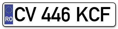 Placuta inmatriculare numar auto  CV-446-KCF, CV 446 KCF, CV446KCF