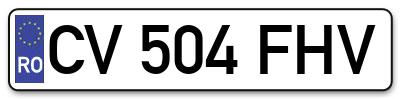 Placuta inmatriculare numar auto  CV-504-FHV, CV 504 FHV, CV504FHV