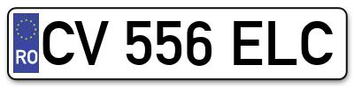 Placuta inmatriculare numar auto  CV-556-ELC, CV 556 ELC, CV556ELC