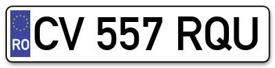 Placuta inmatriculare numar auto  CV-557-RQU, CV 557 RQU, CV557RQU