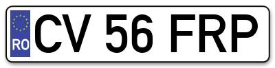 Placuta inmatriculare numar auto  CV-56-FRP, CV 56 FRP, CV56FRP