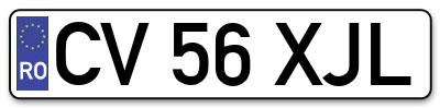 Placuta inmatriculare numar auto  CV-56-XJL, CV 56 XJL, CV56XJL