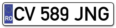 Placuta inmatriculare numar auto  CV-589-JNG, CV 589 JNG, CV589JNG