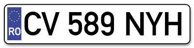 Placuta inmatriculare numar auto  CV-589-NYH, CV 589 NYH, CV589NYH