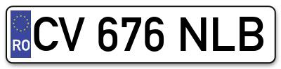 Placuta inmatriculare numar auto  CV-676-NLB, CV 676 NLB, CV676NLB