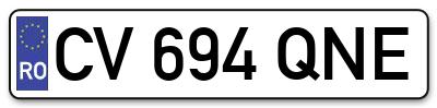 Placuta inmatriculare numar auto  CV-694-QNE, CV 694 QNE, CV694QNE