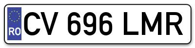 Placuta inmatriculare numar auto  CV-696-LMR, CV 696 LMR, CV696LMR