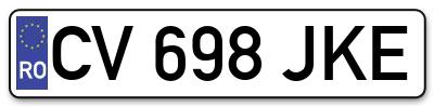 Placuta inmatriculare numar auto  CV-698-JKE, CV 698 JKE, CV698JKE