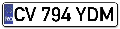 Placuta inmatriculare numar auto  CV-794-YDM, CV 794 YDM, CV794YDM