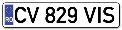 Placuta inmatriculare numar auto  CV-829-VIS, CV 829 VIS, CV829VIS