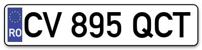 Placuta inmatriculare numar auto  CV-895-QCT, CV 895 QCT, CV895QCT