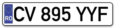 Placuta inmatriculare numar auto  CV-895-YYF, CV 895 YYF, CV895YYF