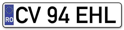 Placuta inmatriculare numar auto  CV-94-EHL, CV 94 EHL, CV94EHL