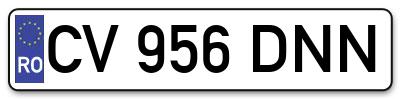 Placuta inmatriculare numar auto  CV-956-DNN, CV 956 DNN, CV956DNN