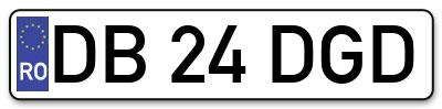 Placuta inmatriculare numar auto  DB-24-DGD, DB 24 DGD, DB24DGD