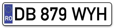 Placuta inmatriculare numar auto  DB-879-WYH, DB 879 WYH, DB879WYH