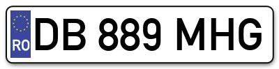 Placuta inmatriculare numar auto  DB-889-MHG, DB 889 MHG, DB889MHG
