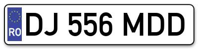 Placuta inmatriculare numar auto  DJ-556-MDD, DJ 556 MDD, DJ556MDD