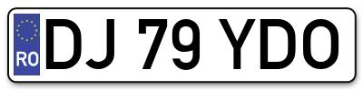 Placuta inmatriculare numar auto  DJ-79-YDO, DJ 79 YDO, DJ79YDO