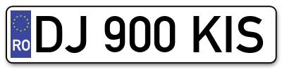 Placuta inmatriculare numar auto  DJ-900-KIS, DJ 900 KIS, DJ900KIS