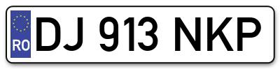 Placuta inmatriculare numar auto  DJ-913-NKP, DJ 913 NKP, DJ913NKP