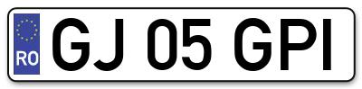 Placuta inmatriculare numar auto  GJ-05-GPI, GJ 05 GPI, GJ05GPI