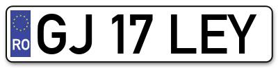 Placuta inmatriculare numar auto  GJ-17-LEY, GJ 17 LEY, GJ17LEY