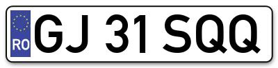 Placuta inmatriculare numar auto  GJ-31-SQQ, GJ 31 SQQ, GJ31SQQ