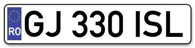 Placuta inmatriculare numar auto  GJ-330-ISL, GJ 330 ISL, GJ330ISL