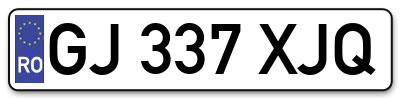 Placuta inmatriculare numar auto  GJ-337-XJQ, GJ 337 XJQ, GJ337XJQ