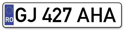 Placuta inmatriculare numar auto  GJ-427-AHA, GJ 427 AHA, GJ427AHA
