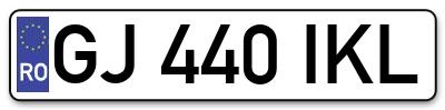 Placuta inmatriculare numar auto  GJ-440-IKL, GJ 440 IKL, GJ440IKL