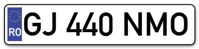 Placuta inmatriculare numar auto  GJ-440-NMO, GJ 440 NMO, GJ440NMO
