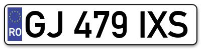 Placuta inmatriculare numar auto  GJ-479-IXS, GJ 479 IXS, GJ479IXS