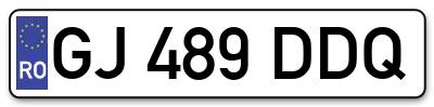 Placuta inmatriculare numar auto  GJ-489-DDQ, GJ 489 DDQ, GJ489DDQ