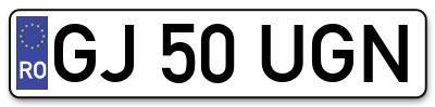 Placuta inmatriculare numar auto  GJ-50-UGN, GJ 50 UGN, GJ50UGN