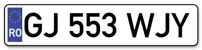 Placuta inmatriculare numar auto  GJ-553-WJY, GJ 553 WJY, GJ553WJY