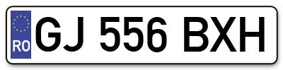 Placuta inmatriculare numar auto  GJ-556-BXH, GJ 556 BXH, GJ556BXH
