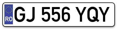 Placuta inmatriculare numar auto  GJ-556-YQY, GJ 556 YQY, GJ556YQY