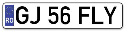Placuta inmatriculare numar auto  GJ-56-FLY, GJ 56 FLY, GJ56FLY