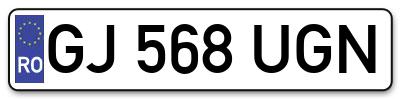 Placuta inmatriculare numar auto  GJ-568-UGN, GJ 568 UGN, GJ568UGN