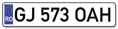 Placuta inmatriculare numar auto  GJ-573-OAH, GJ 573 OAH, GJ573OAH