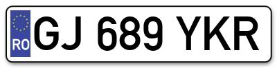 Placuta inmatriculare numar auto  GJ-689-YKR, GJ 689 YKR, GJ689YKR