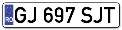 Placuta inmatriculare numar auto  GJ-697-SJT, GJ 697 SJT, GJ697SJT