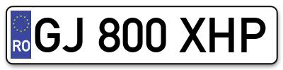 Placuta inmatriculare numar auto  GJ-800-XHP, GJ 800 XHP, GJ800XHP