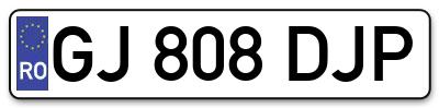 Placuta inmatriculare numar auto  GJ-808-DJP, GJ 808 DJP, GJ808DJP